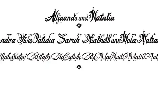 "Alejandra
Sarah and Natalia " tattoo design idea