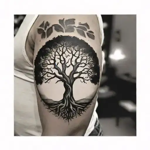African Tree Of Life tattoo design idea