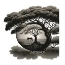 African Tree Of Life tattoo design idea