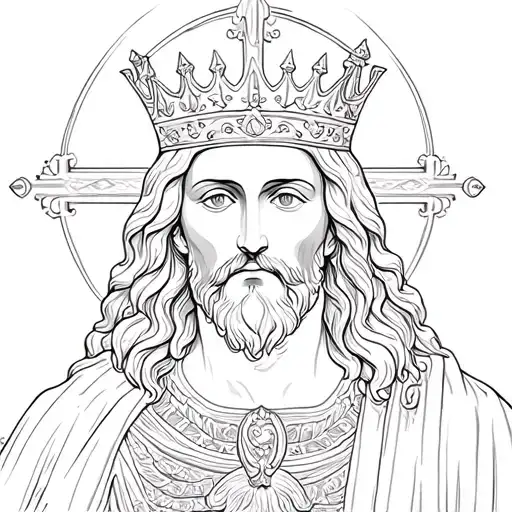 Christ is king tattoo design idea