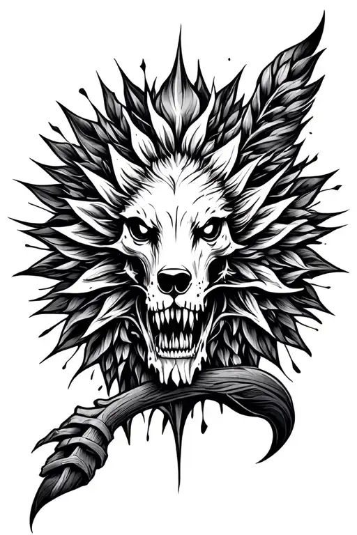 Make a tattoo design that simbolizes strength, perseverance and resilience. Black and white. No people. No animals. tattoo design idea