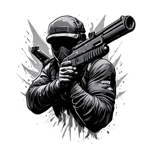 Counter Strike tattoo design idea