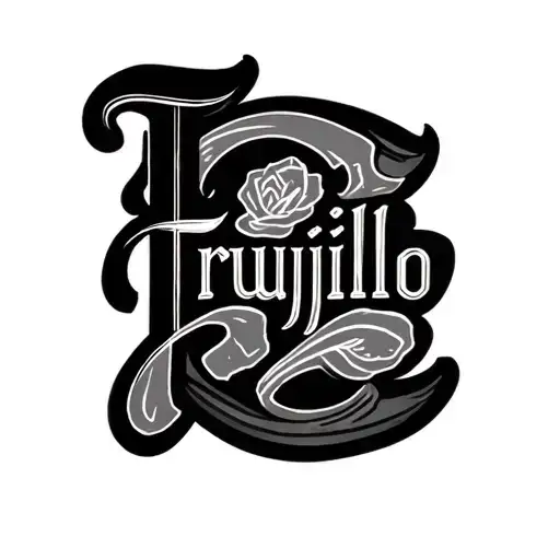 Trujillo in cursive writing tattoo design idea