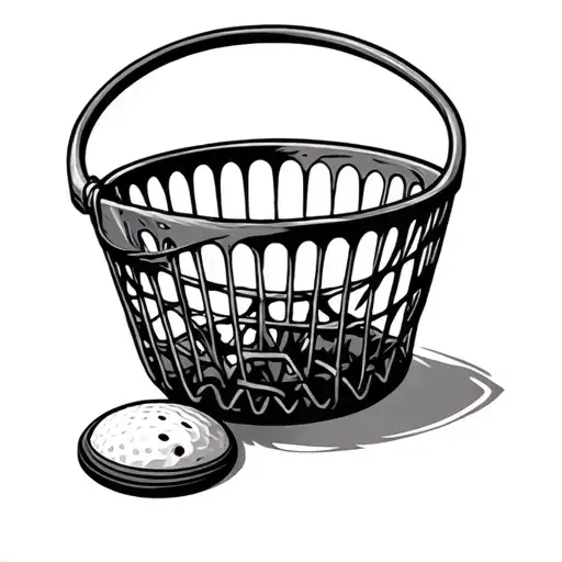 Disc golf Basket tattoo design idea