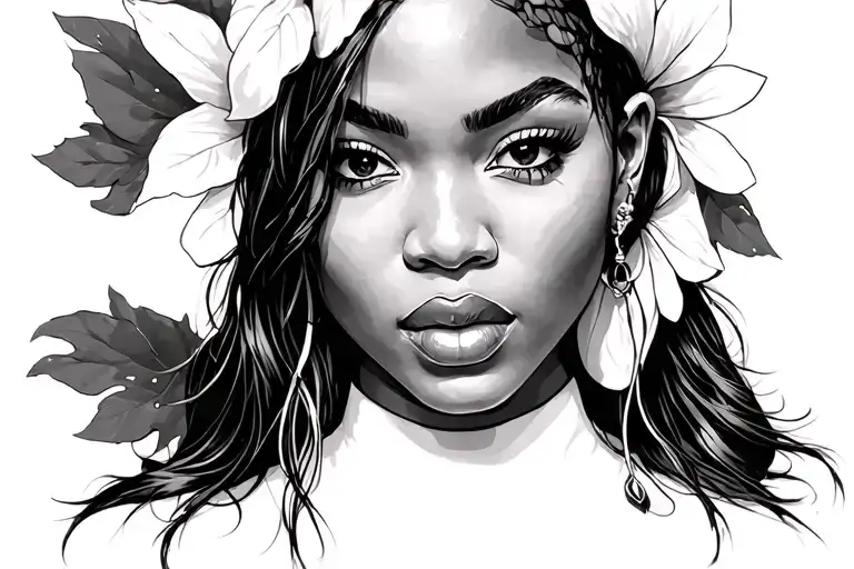 Aaliyah tattoo design idea