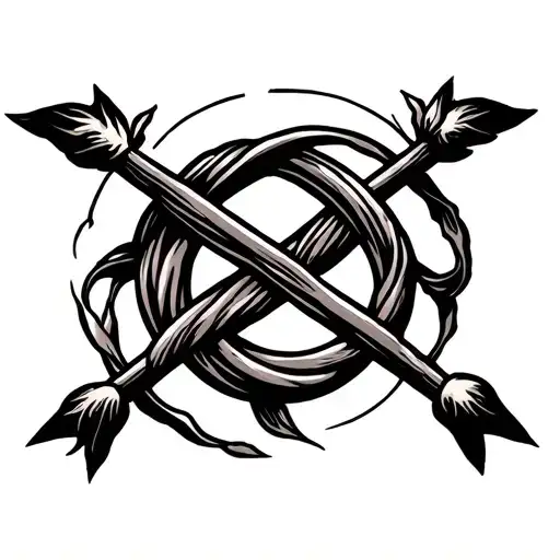 Witch knot tattoo design idea
