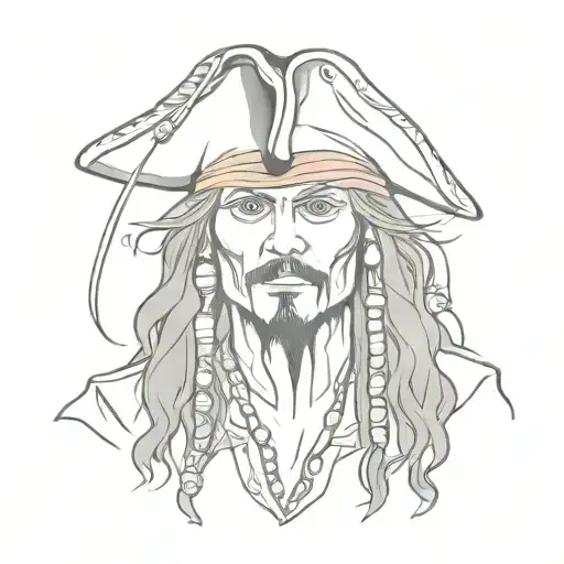 Jack sparrow full body tattoo design idea