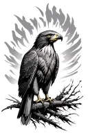 Hawk tattoo design idea