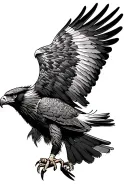 Hawk tattoo design idea