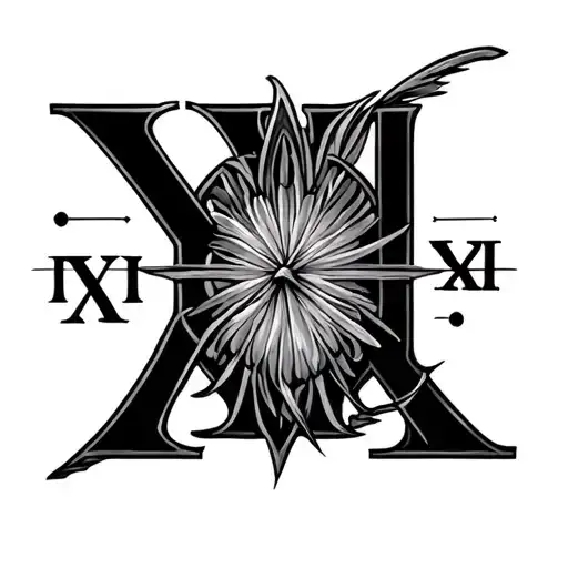 1990 Roman Numerals tattoo design idea