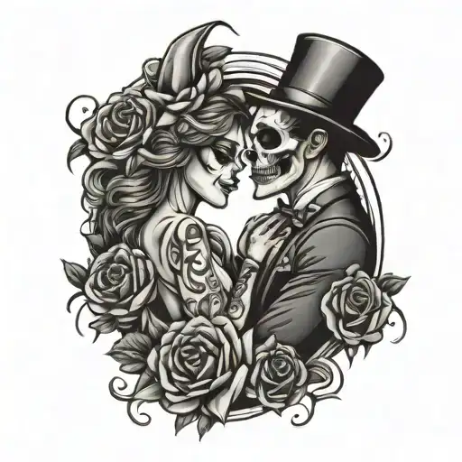 Halloween, Love, Wedding, Marriage, 31 tattoo design idea