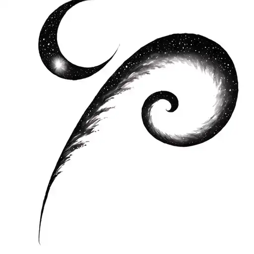 fibinicci spiral galaxy tattoo design idea