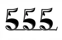 "555" tattoo design idea