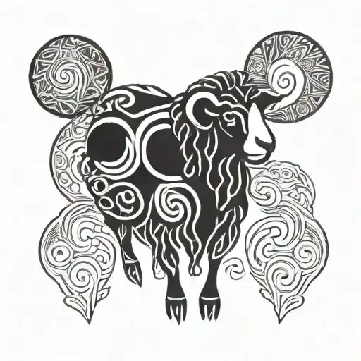 black sheep tattoo design idea