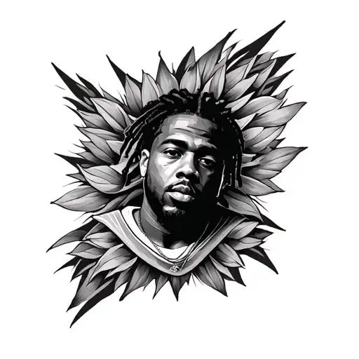 a kendrick lamar themed tattoo, somethink lowkey tattoo design idea