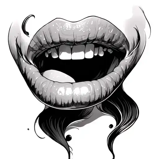 Throat tattoo design idea