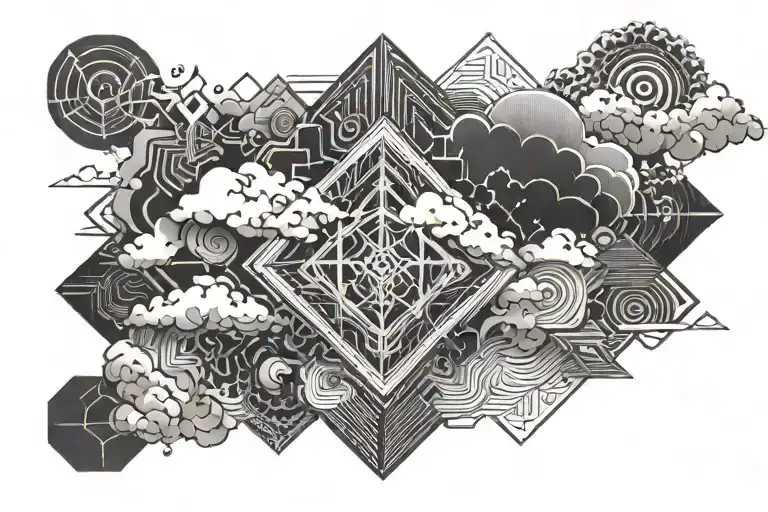 storm clouds surrounding tattoo design idea