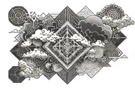 storm clouds surrounding tattoo design idea