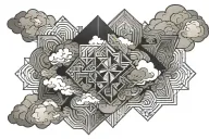 storm clouds surrounding tattoo design idea
