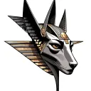 Anubis egypcian god tattoo design idea