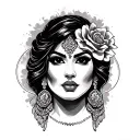 chicana chola face tattoo design idea