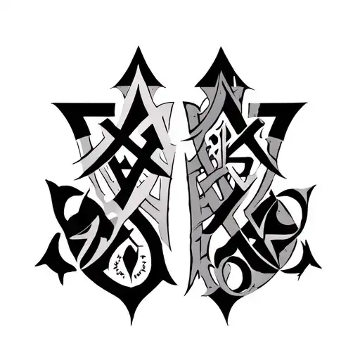Shoulder (top): Viking symbols: Nordic rune (like algiz for protection, tiwaz for victory), vegvisir i tattoo design idea