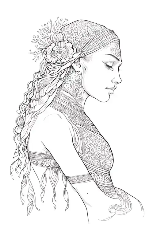 "Daniel Paranchuk's Slave" Henna tattoo design idea