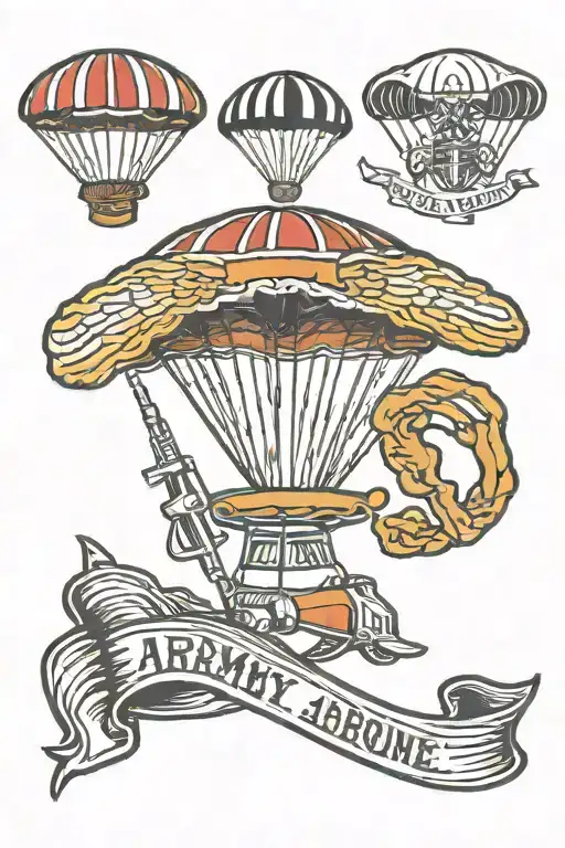 Army Airborne paratrooper tattoo design idea