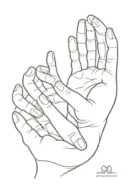 double eged hands giving and receiving   tattoo design idea