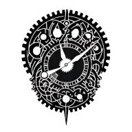 birth clock gears tattoo design idea