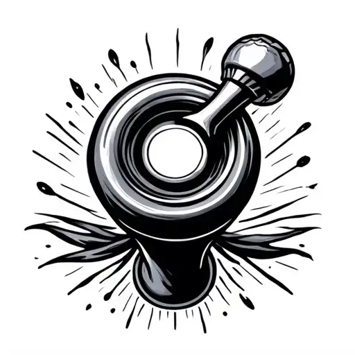 shift knob tattoo design idea