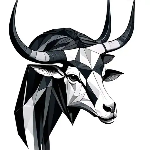 libra and taurus geometric design incorporating tattoo design idea