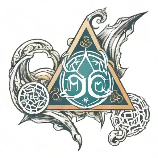 magic the gathering mana symbols tattoo design idea