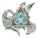 magic the gathering mana symbols tattoo design idea