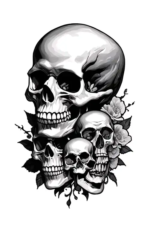 skulls tattoo design idea