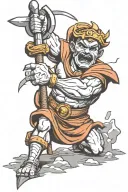 David slaying Goliath tattoo design idea