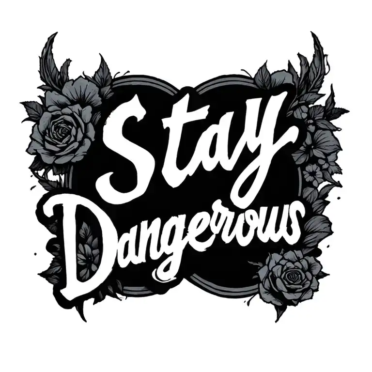 stay dangerous tattoo design idea