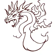 Fire dragon wrapped tattoo design idea
