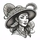 vietnam rice hat  tattoo design idea