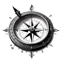 3d compass tattoo design idea