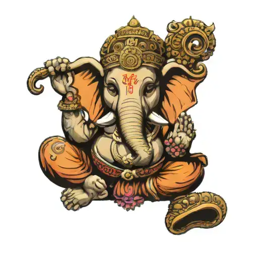1.&nbsp;Central Figure: -&nbsp;Ganesha: Place Ganesha at the center of the design, as he is often seen as a remover of obstacles a tattoo design idea