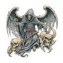 grim reaper in purgatory tattoo design idea