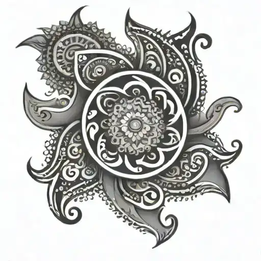 mandala spiral tattoo design idea