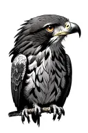 hawk eyes, son, script tattoo design idea