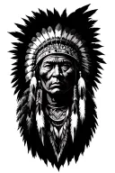 Native American theme  tattoo design idea