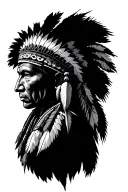 Native American theme  tattoo design idea