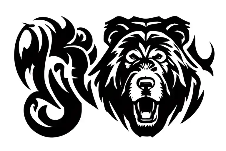 Chicago bears logo tattoo design idea