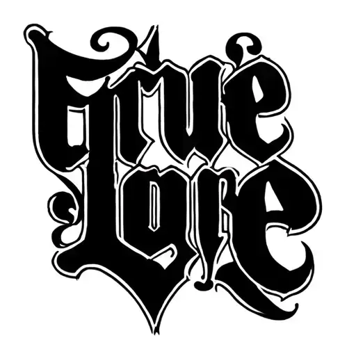 ambigram tattoo two words" true love" in one word tattoo design idea