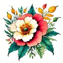 flash sheet of 10 different designs of flowers and plants tattoo design idea