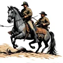 US cavalry tattoo design idea